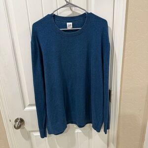 GAP Blue Crewneck Sweater Men’s XXL Cotton Knit Casual Pullover